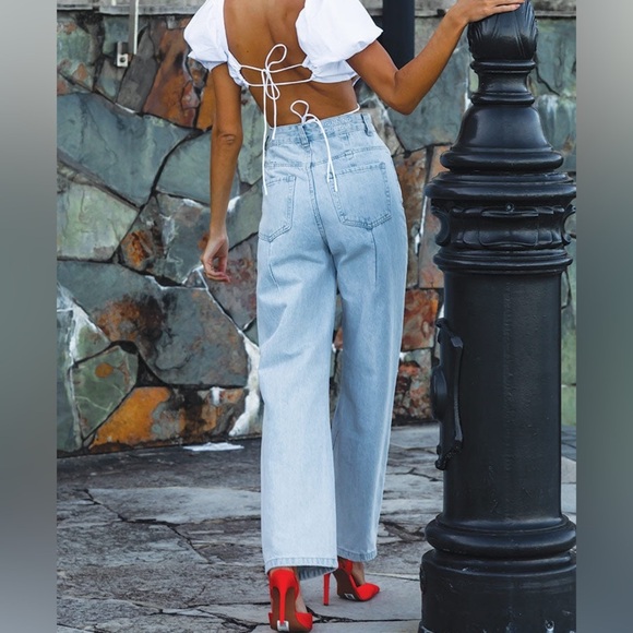 Beginning boutique Robin Wide Leg Jeans Blue - Picture 3 of 16